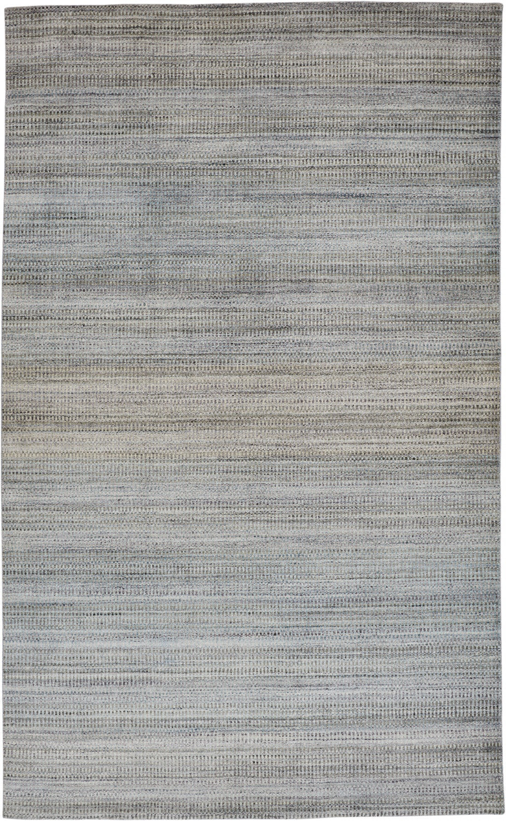8' X 11' Blue and Gray Ombre Hand Woven Area Rug