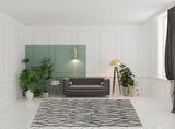 8' X 11' Taupe Black And Gray Wool Abstract Tufted Handmade Stain Resistant Area Rug