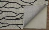 8' X 11' Taupe Black And Gray Wool Abstract Tufted Handmade Stain Resistant Area Rug
