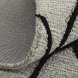 8' X 11' Taupe Black And Gray Wool Abstract Tufted Handmade Stain Resistant Area Rug