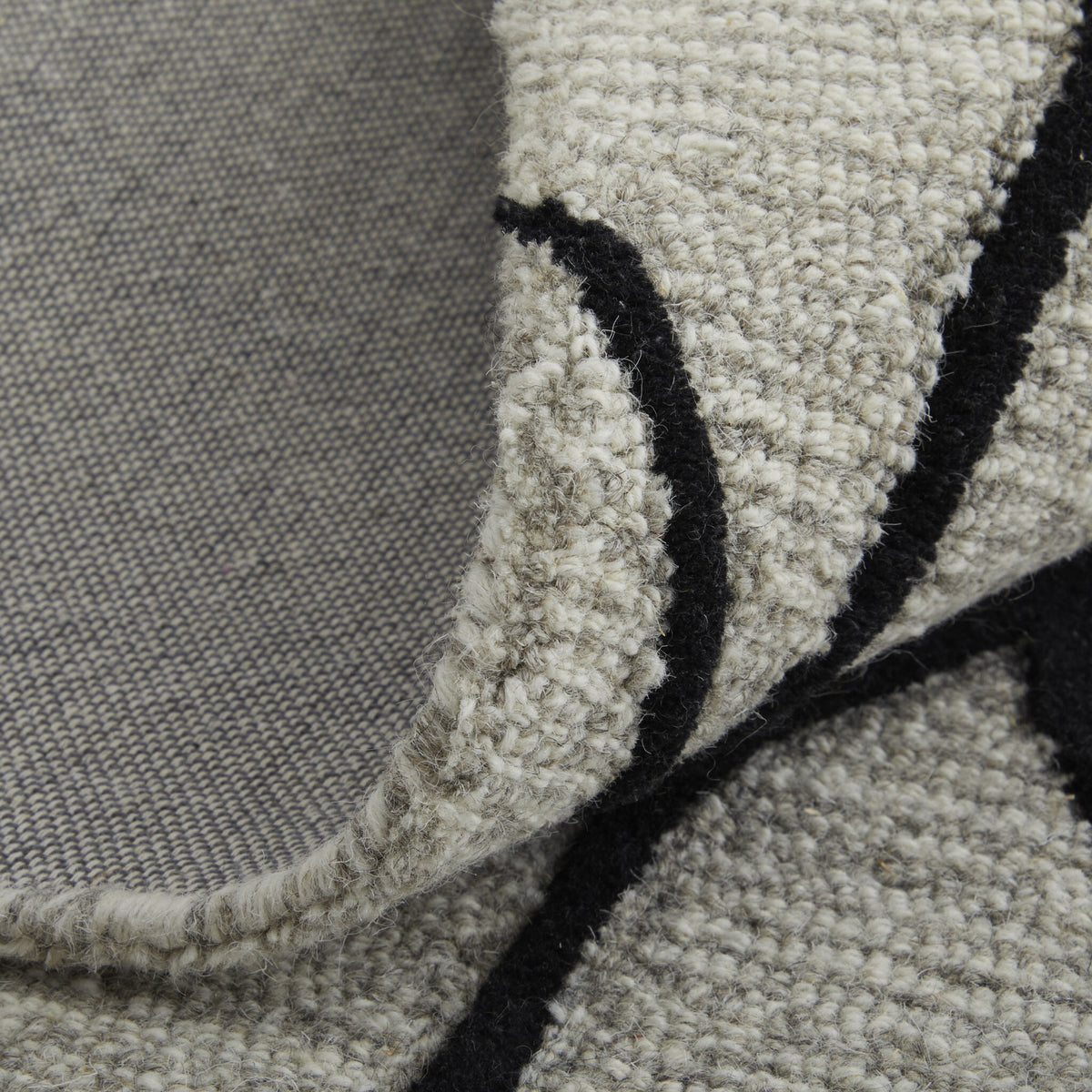 8' X 11' Taupe Black And Gray Wool Abstract Tufted Handmade Stain Resistant Area Rug