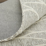 8' X 11' Taupe And Ivory Wool Abstract Tufted Handmade Stain Resistant Area Rug