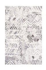 10' X 14' Gray and White Wool Abstract Geometric Hand Tufted Area Rug