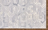 10' X 14' Gray and Ivory Wool Abstract Hand Tufted Area Rug