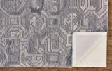 10' X 14' Gray and Ivory Wool Abstract Hand Tufted Area Rug