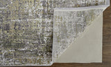 13' X 20' Gray and Ivory Abstract Power Loom Distressed Area Rug