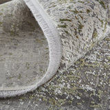 13' X 20' Gray and Ivory Abstract Power Loom Distressed Area Rug