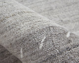 8' X 10' Gray Silver And Black Wool Hand Knotted Stain Resistant Area Rug