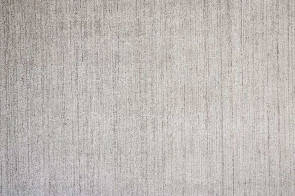 8' X 10' Gray Silver And Black Wool Hand Knotted Stain Resistant Area Rug