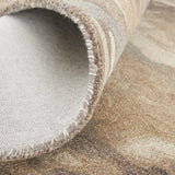 5' X 8' Green and Ivory Wool Abstract Hand Tufted Area Rug