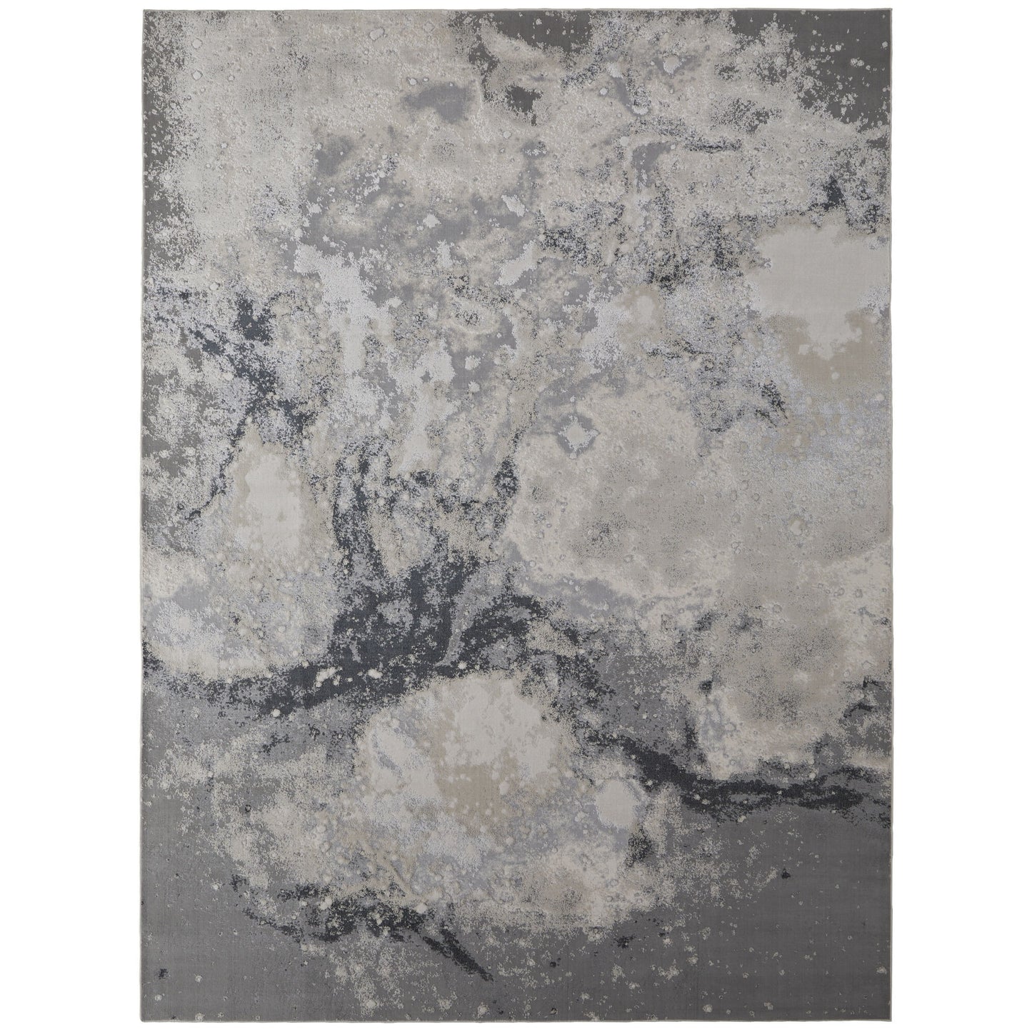 10' X 13' Gray Abstract Area Rug