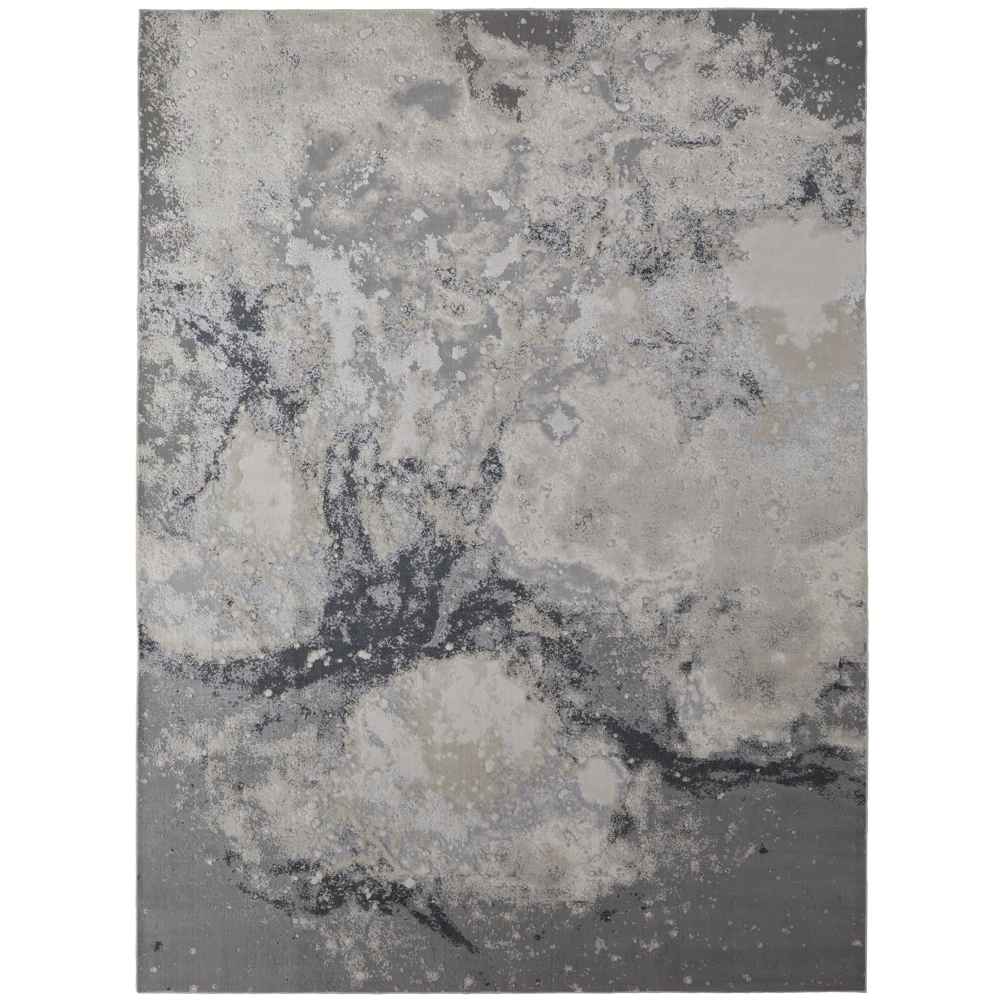 10' X 13' Gray Abstract Area Rug