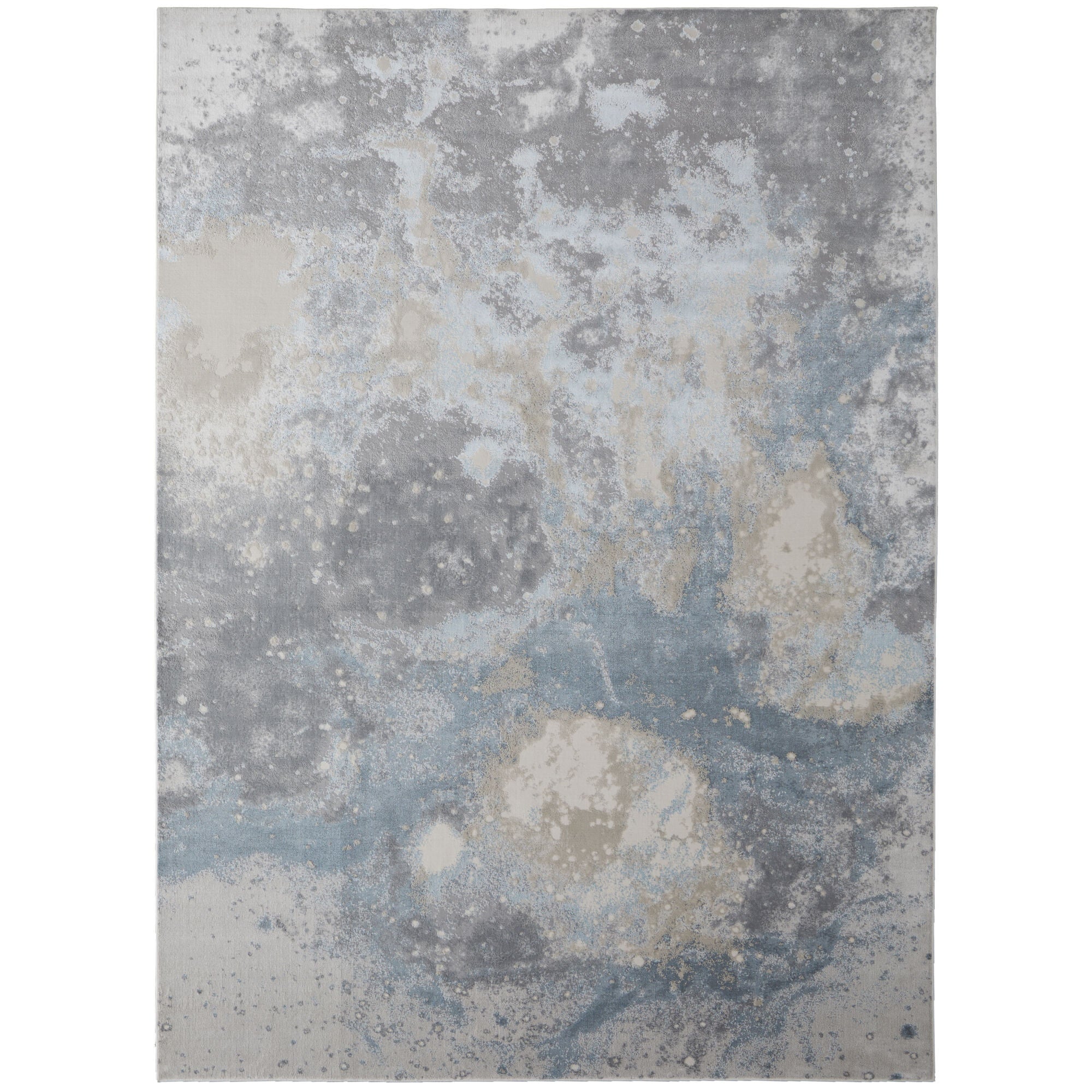 10' X 13' Blue Abstract Area Rug