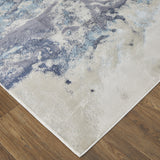 10' X 13' Blue Abstract Area Rug