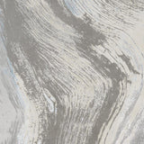 10' X 13' Blue and Gray Abstract Power Loom Area Rug