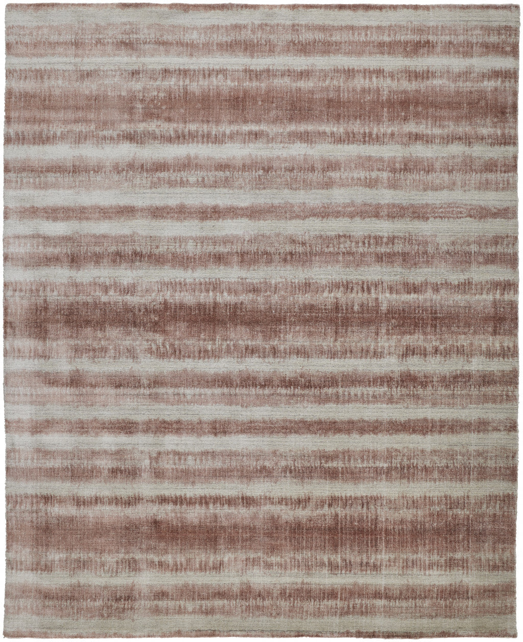 10' X 14' Tan Ivory And Pink Abstract Hand Woven Area Rug