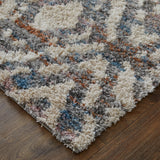10' X 14' Ivory Gray And Taupe Geometric Power Loom Stain Resistant Area Rug