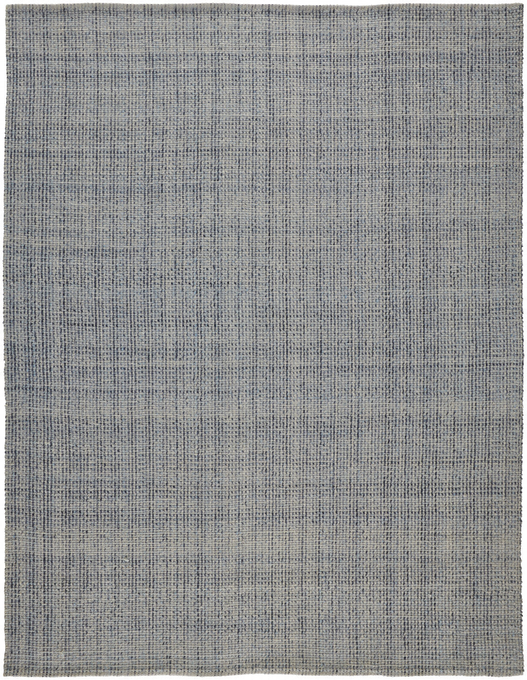 10' X 14' Tan and Blue Hand Woven Area Rug