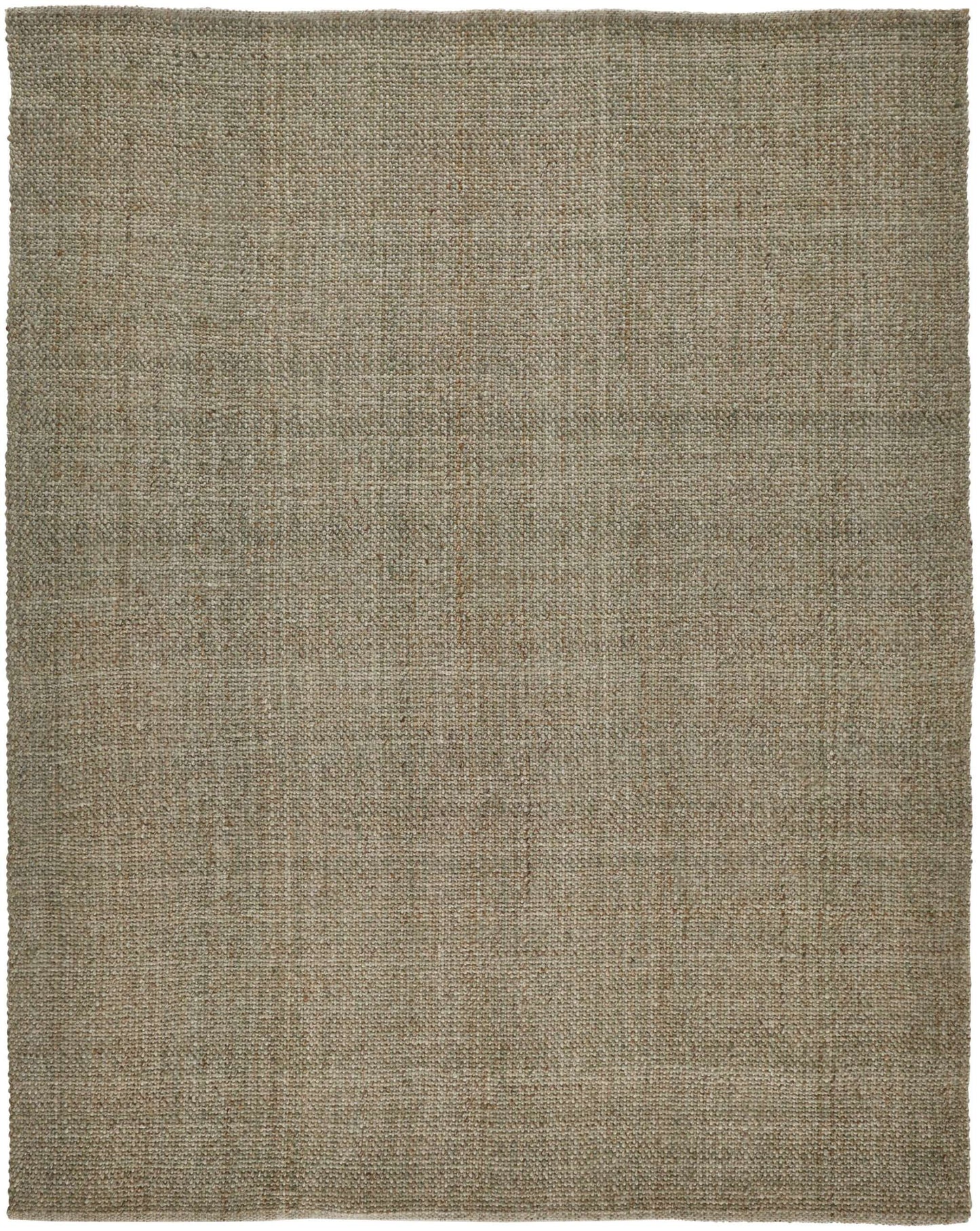 12' X 15' Green And Tan Hand Woven Area Rug