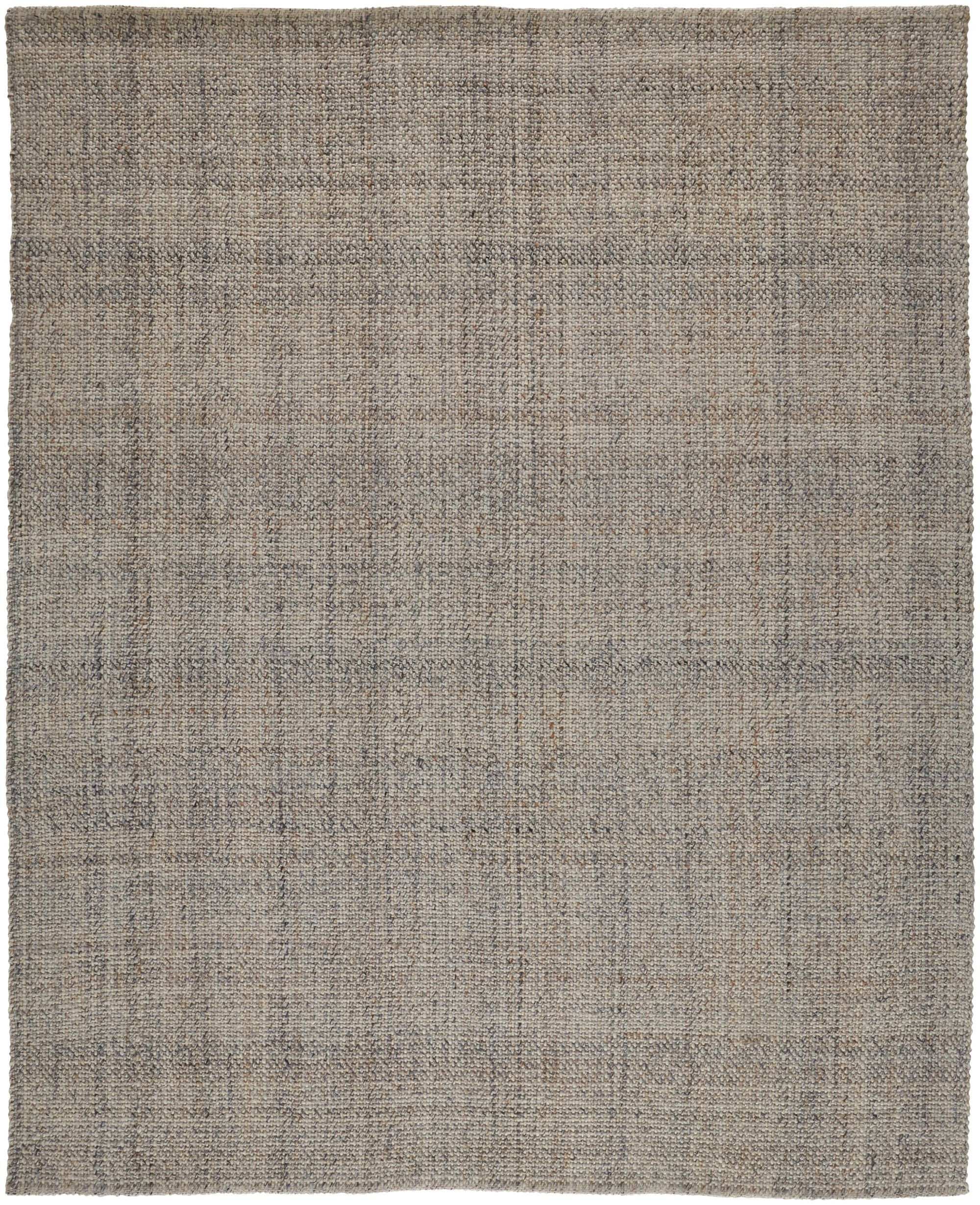 9' X 12' Beige and Gray Hand Woven Area Rug
