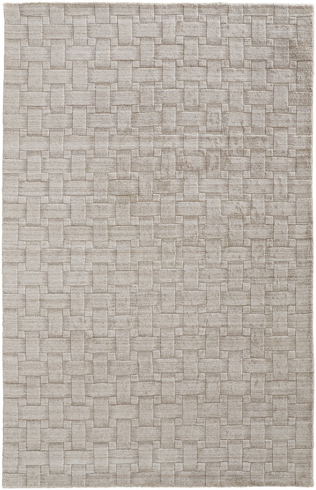 12' X 15' Ivory Striped Hand Woven Area Rug