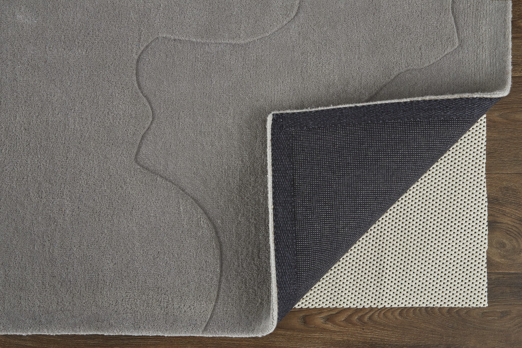 10' X 14' Blue and Gray Wool Abstract Hand Tufted Area Rug