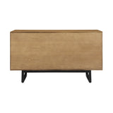59" Brown Solid Wood Four Drawer Double Dresser