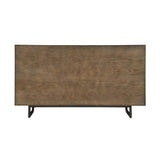 60" Dark Brown Solid Wood Six Drawer Double Dresser