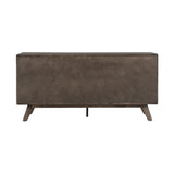63" Dark Brown Solid Wood Six Drawer Double Dresser