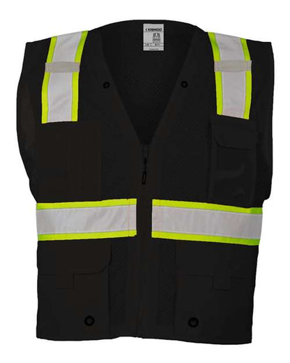 Unisex EV Series® Enhanced Visibility Multi-Pocket Mesh Vest - 4453