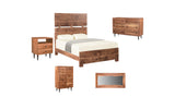 Live Edge Solid Wood Queen Brown Bed