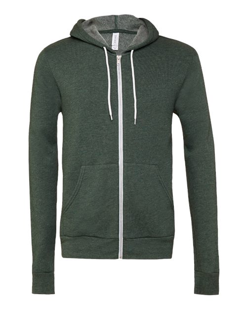 Unisex Sponge Fleece Full-Zip Hoodie Sweatshirt - 2769