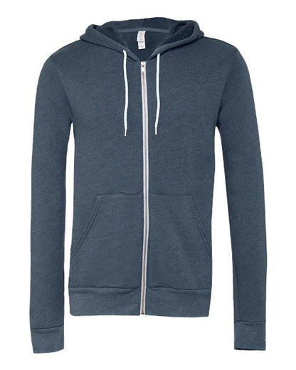 Unisex Sponge Fleece Full-Zip Hoodie Sweatshirt - 2769