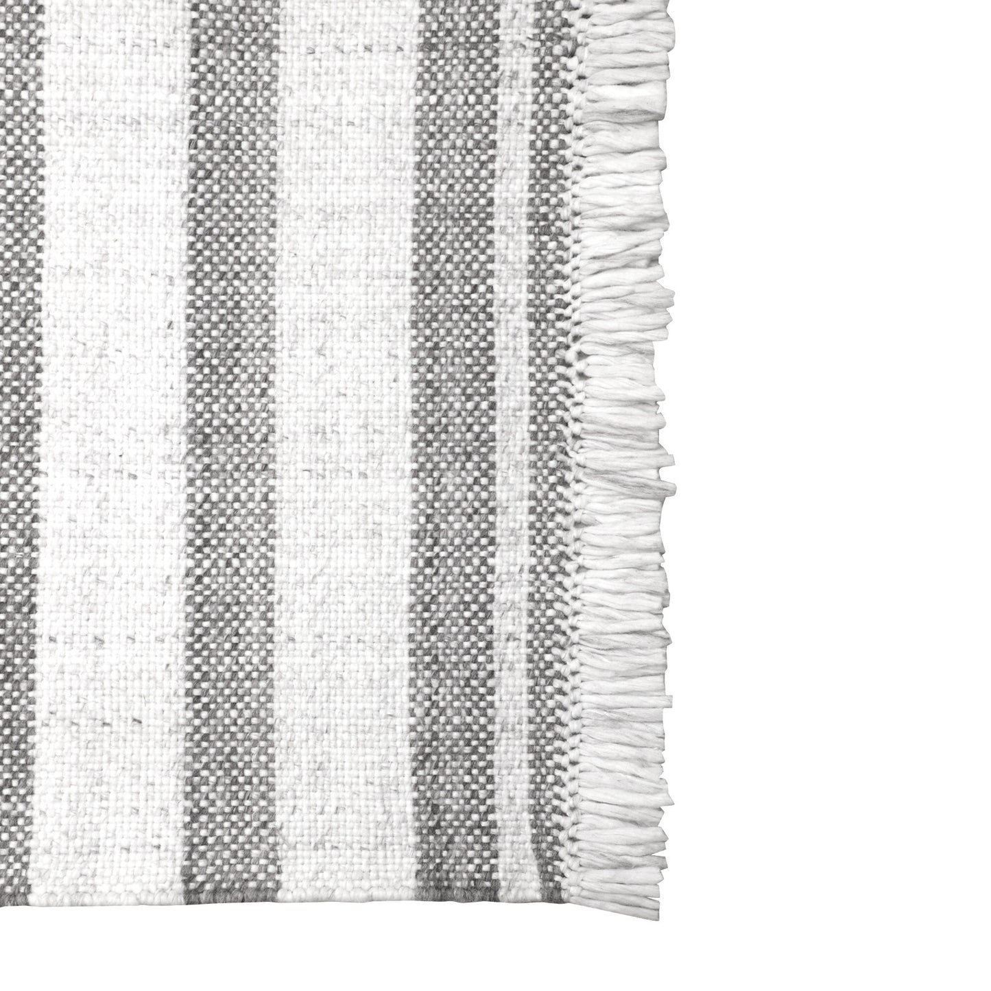 9' X 12' Gray Striped Handmade Stain Resistant Non Skid Indoor Outdoor Area Rug