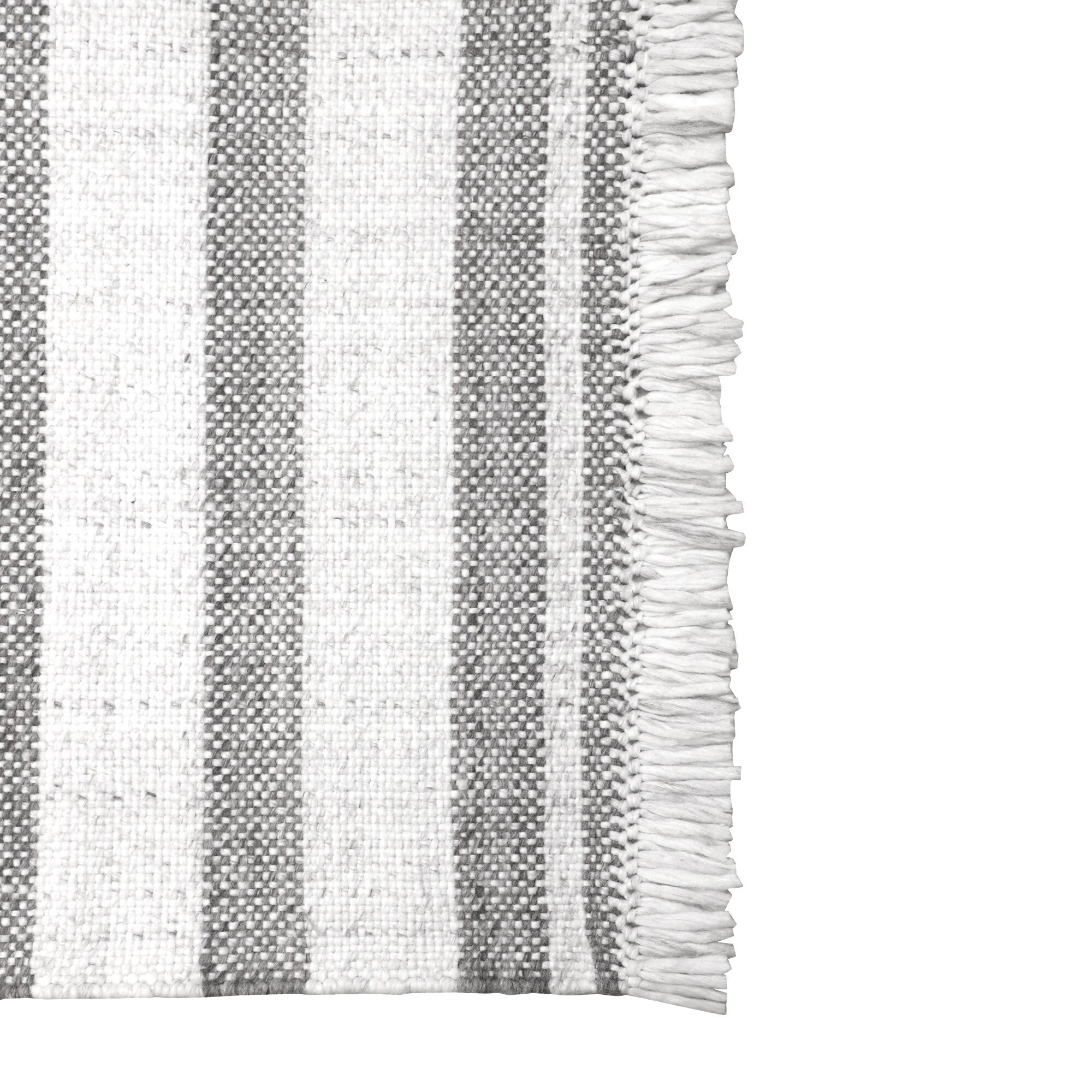 9' X 12' Gray Striped Handmade Stain Resistant Non Skid Indoor Outdoor Area Rug