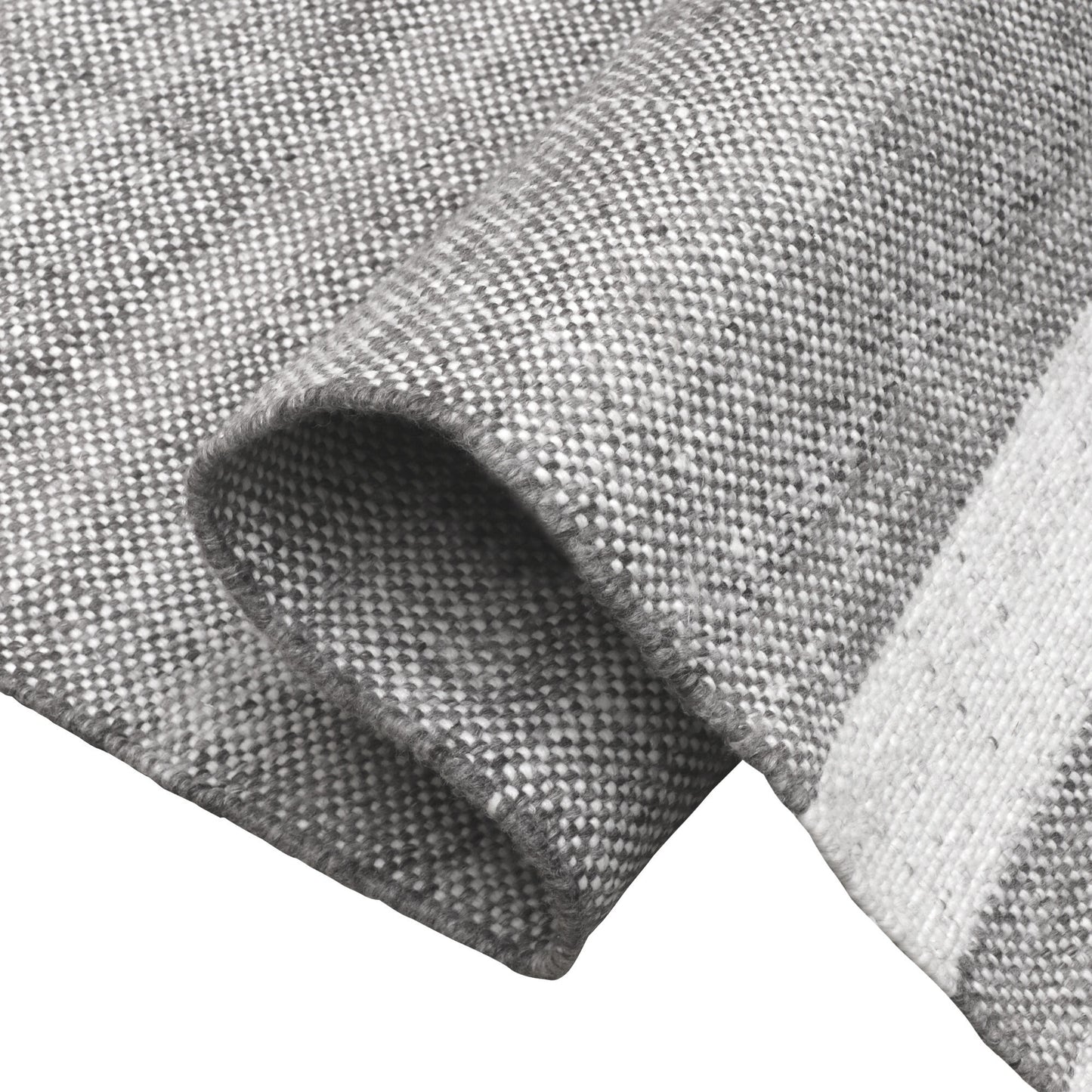 9' X 12' Gray Striped Handmade Stain Resistant Non Skid Indoor Outdoor Area Rug