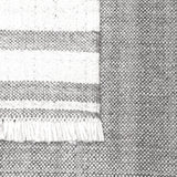 9' X 12' Gray Striped Handmade Stain Resistant Non Skid Indoor Outdoor Area Rug