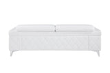 White Top Grain Leather Five Person Seating Set
