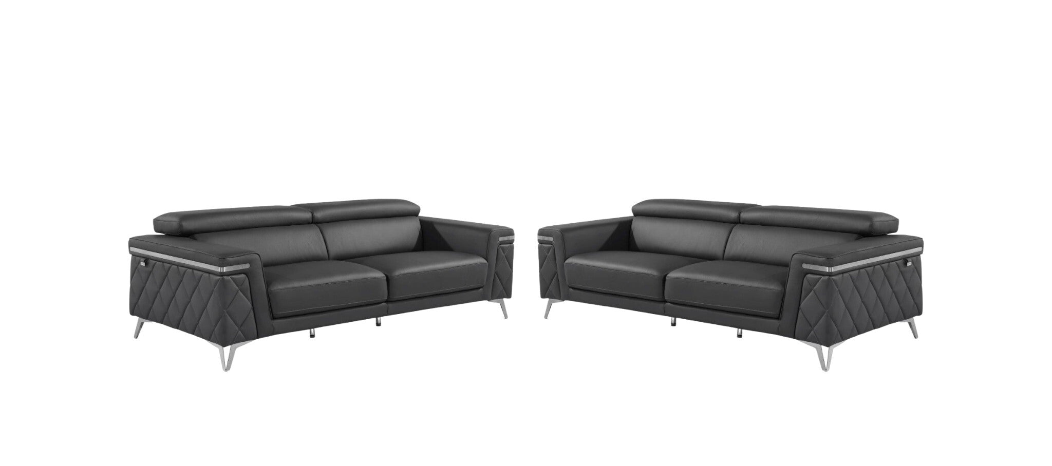 Two Piece Gray Four Person Seating Set