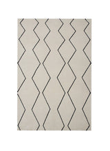 8' X 11' Beige and Black Geometric Power Loom Distressed Non Skid Area Rug