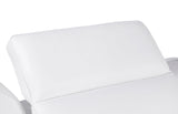 White Italian Leather Power Reclining L Shaped Five Piece Corner Sectional