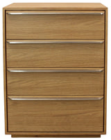 32" Natural Solid Wood Four Drawer Dresser