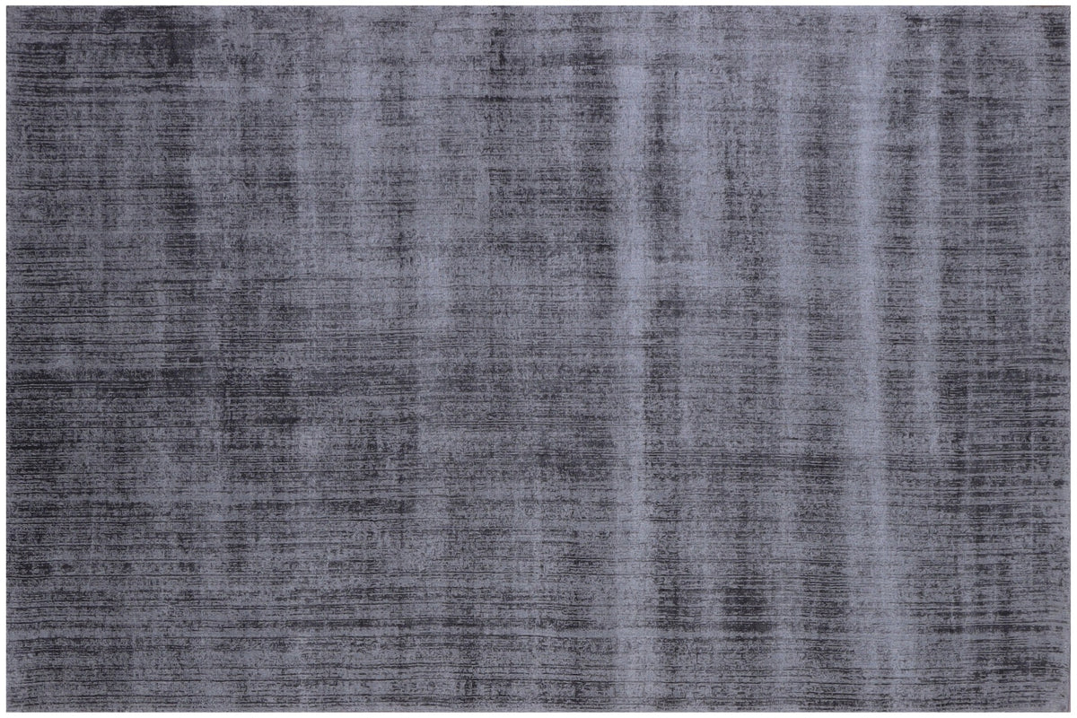 9' X 12' Charcoal Hand Loomed Area Rug