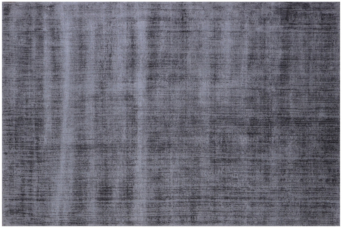 9' X 12' Charcoal Hand Loomed Area Rug