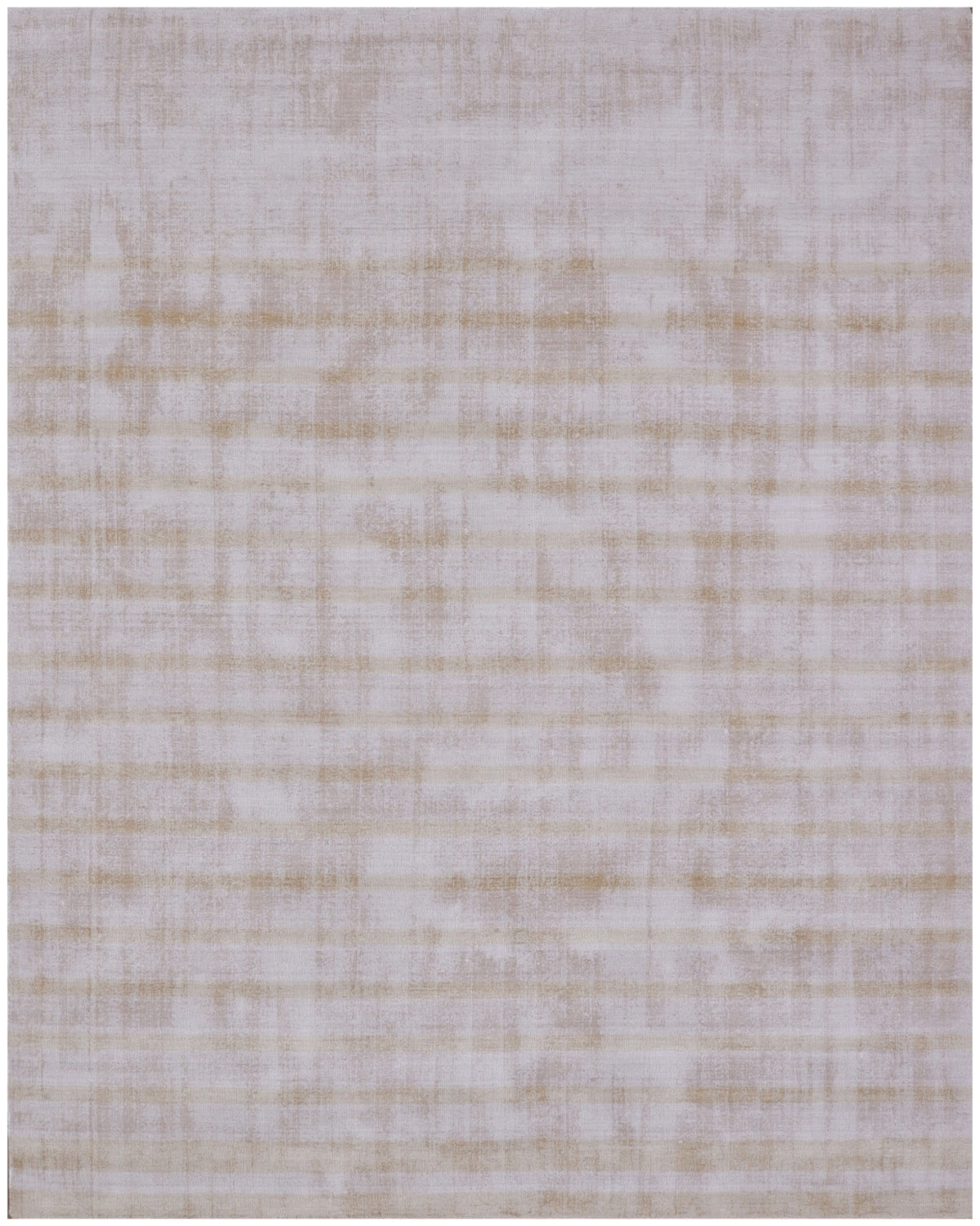 9' X 12' Camel Striped Hand Loomed Area Rug