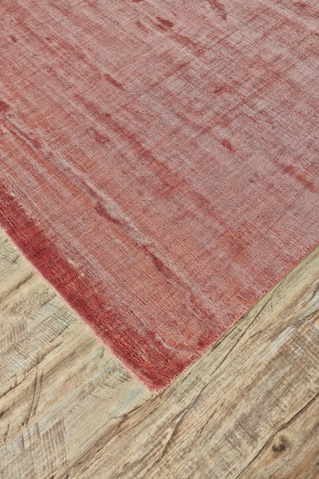 8' X 10' Red Chevron Hand Woven Area Rug