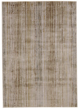 10' X 13' Brown and Tan Striped Power Loom Area Rug