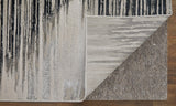 10' X 13' Black and Silver Geometric Power Loom Area Rug