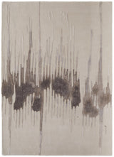 12' X 15' Ivory Taupe and Brown Abstract Hand Tufted Area Rug
