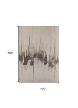 12' X 15' Ivory Taupe and Brown Abstract Hand Tufted Area Rug